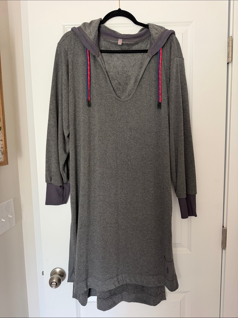 Free People NWOT Gray Fleece-Lined Hoodie Dress